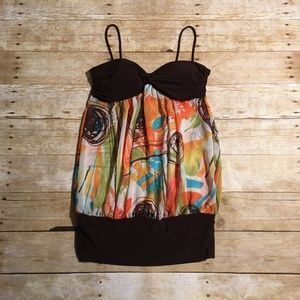 Rue 21 multi colored long tank top